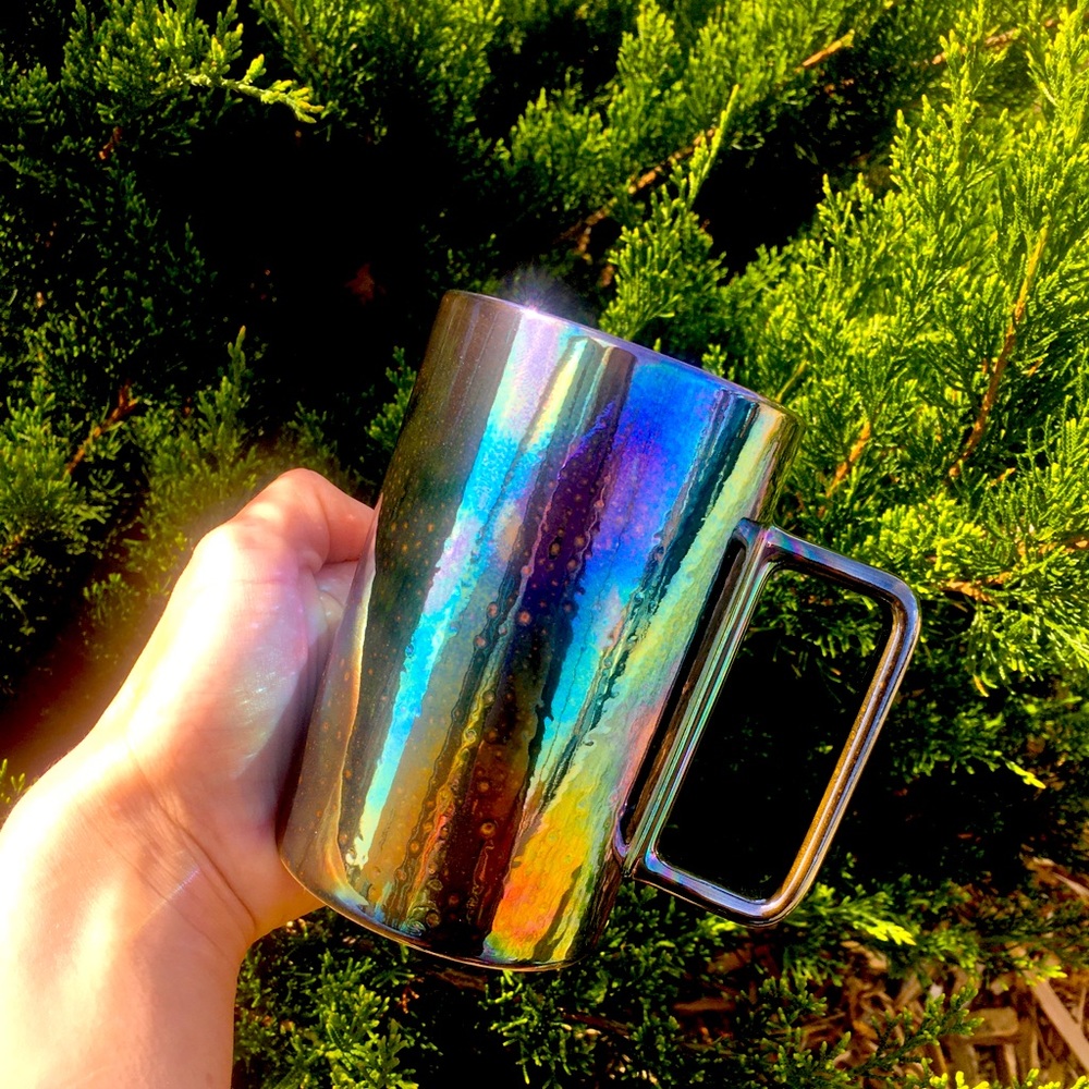 Starbucks oil slick mug